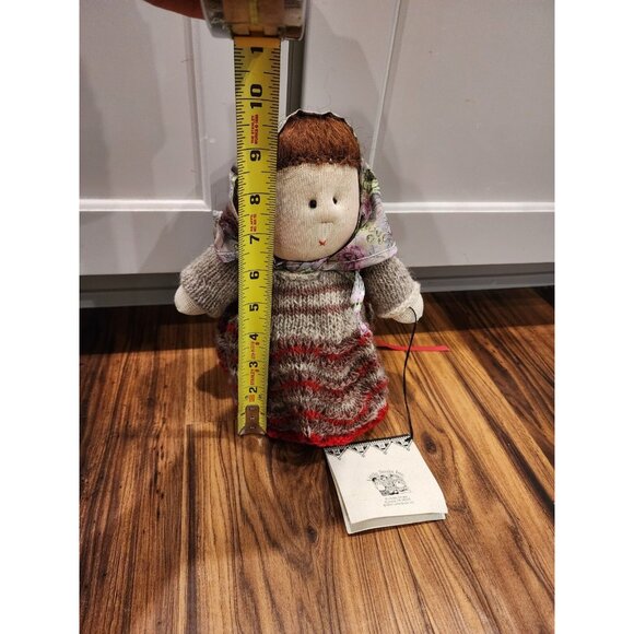 Bobita Handmade Romanian Folk Doll by Little Souls Inc 1994 – Knit Wool Dress 10 - Picture 6 of 10